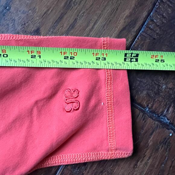 Albion Fit S Womens Orange Leggings 23" Regular Rise Athleisure Running Yoga - Picture 3 of 7